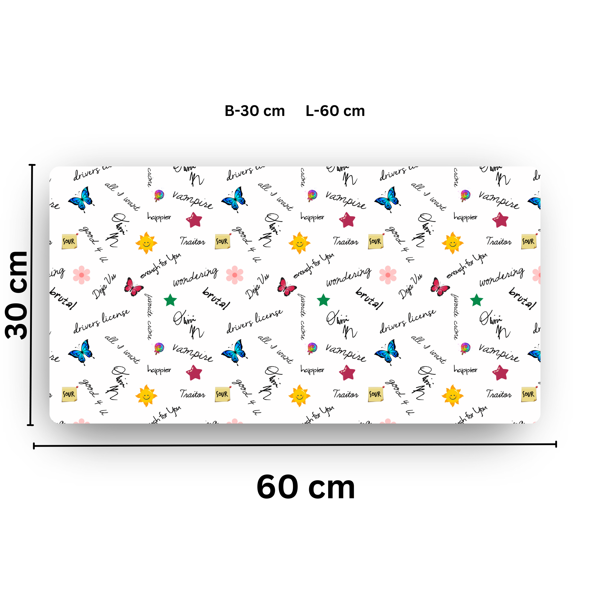 Premium PU Leather Mouse Pads | Non-Slip |Waterproof | Stylish & Durable | Olivia Rodrigo Songs