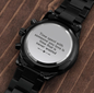 Engraved Chronograph Watch - Personalize with your custom message | Sentimental Keepsake Gift for the Guy who has everything