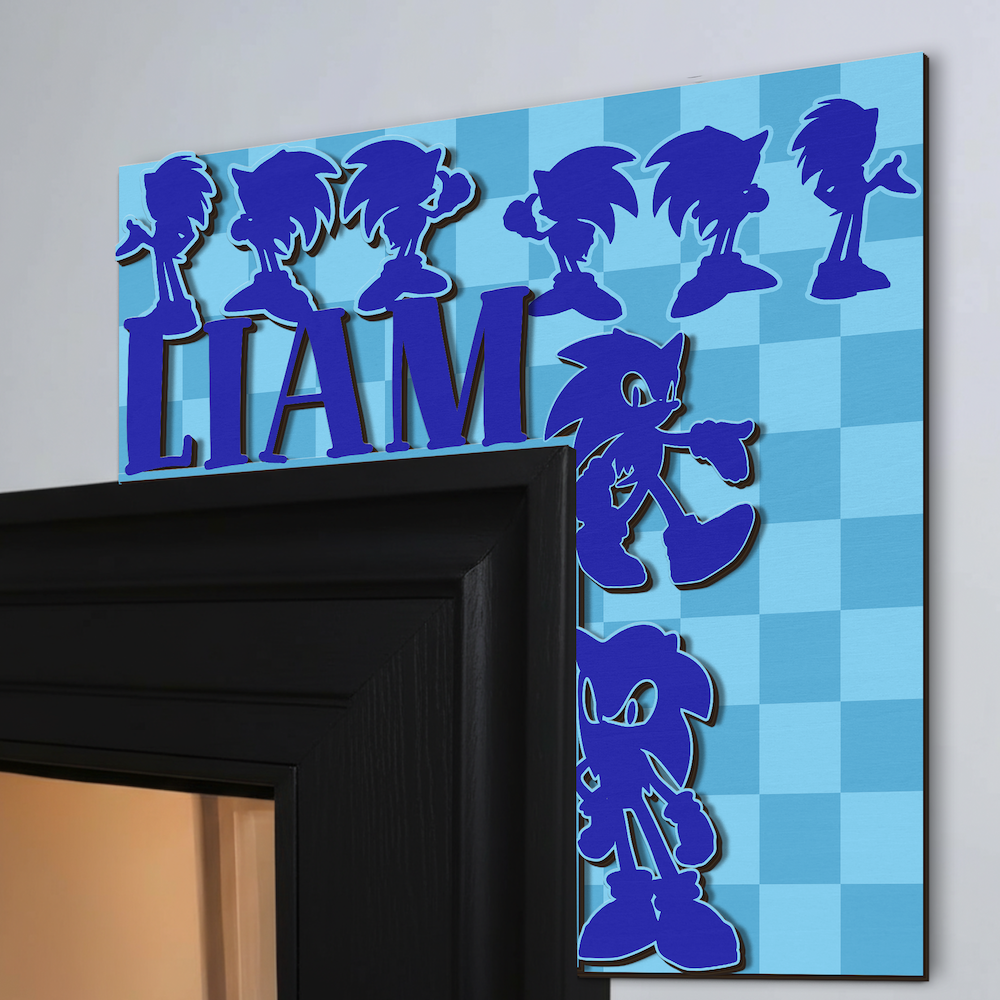 CUSTOM Wooden Door Corner | PERSONALIZED Name Sign | Single/Double Layer | 10” & 15” Sizes | Kids Room Decor | Gotta Go