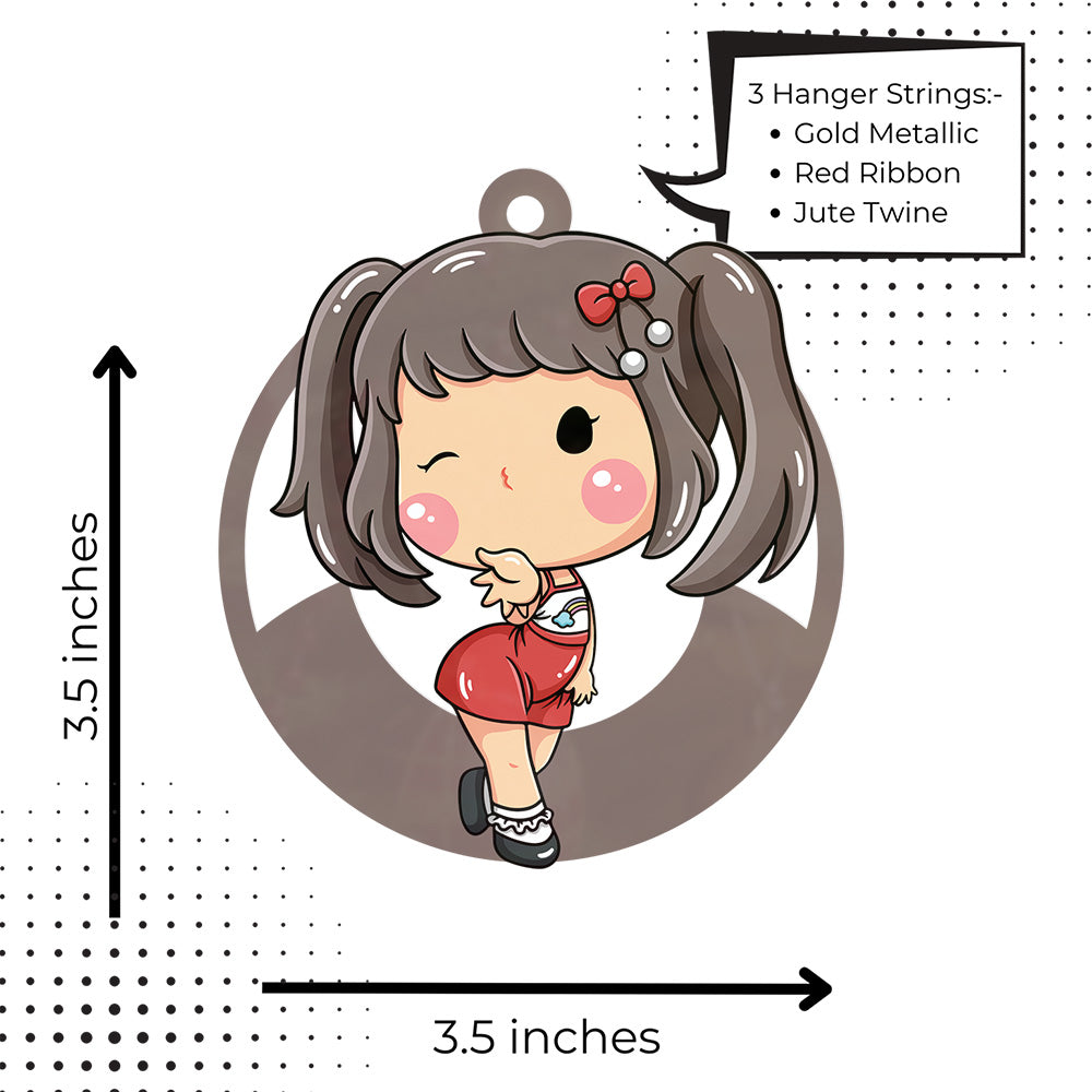 Personalized Xmas Decorations | Custom Acrylic Fun Holiday Christmas Décor Ornaments | Naughty Girl