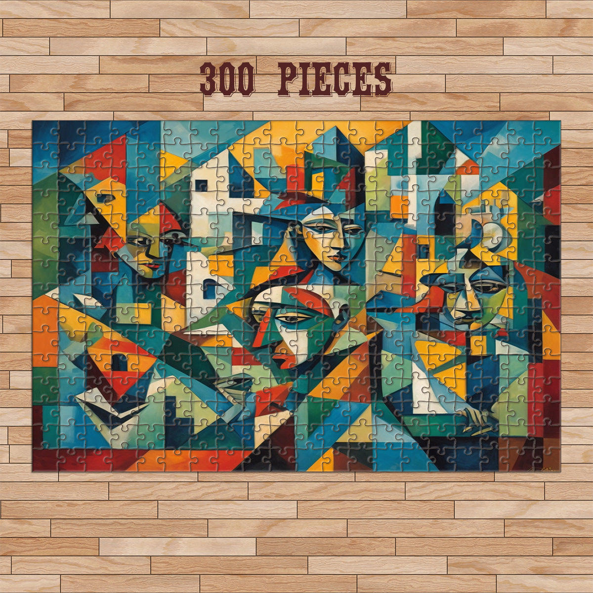 Rectangle Puzzles for All Ages – High-Quality, Durable, and Fun Jigsaw with Precision Laser-Cut Pieces | Hispanic Heritage-Abstract Cubism Portrait