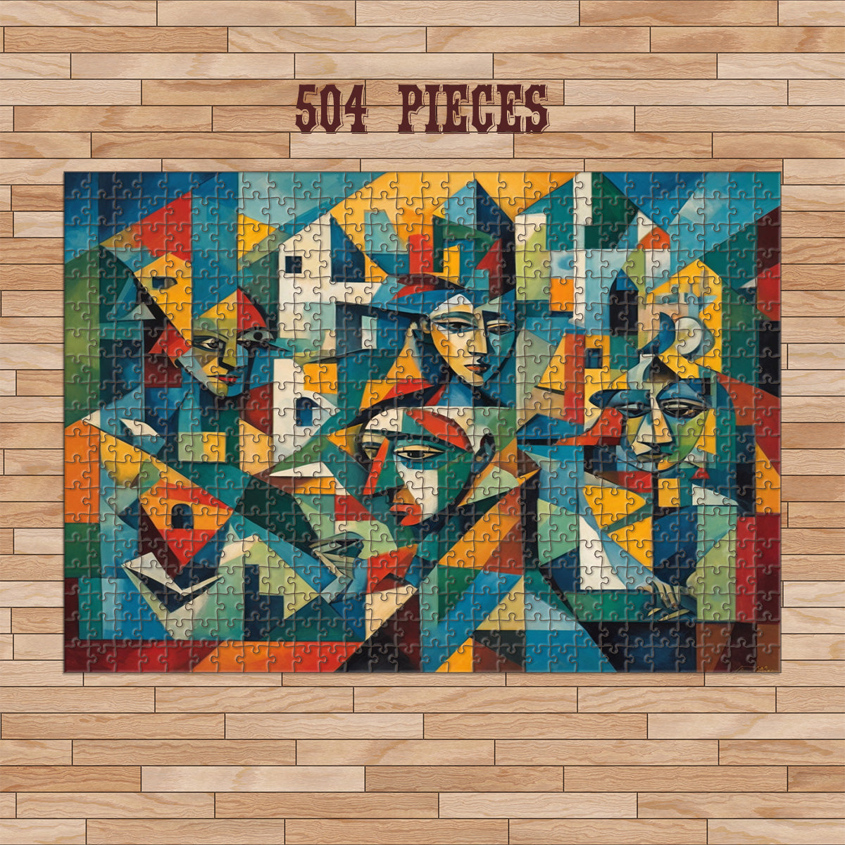 Rectangle Puzzles for All Ages – High-Quality, Durable, and Fun Jigsaw with Precision Laser-Cut Pieces | Hispanic Heritage-Abstract Cubism Portrait