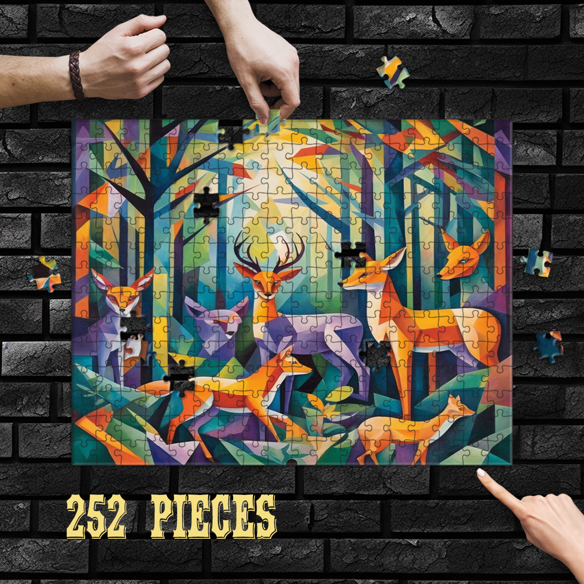 Rectangle Puzzles for All Ages – High-Quality, Durable, and Fun Jigsaw with Precision Laser-Cut Pieces | Hispanic Heritage-Animal Abstract