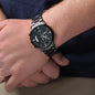 Black Chronograph Watch - The Perfect Birthday Gift for Boss | Three Dial | Water Resistant | Scratch Proof | Gift Box | Message Card | Superhero Boss