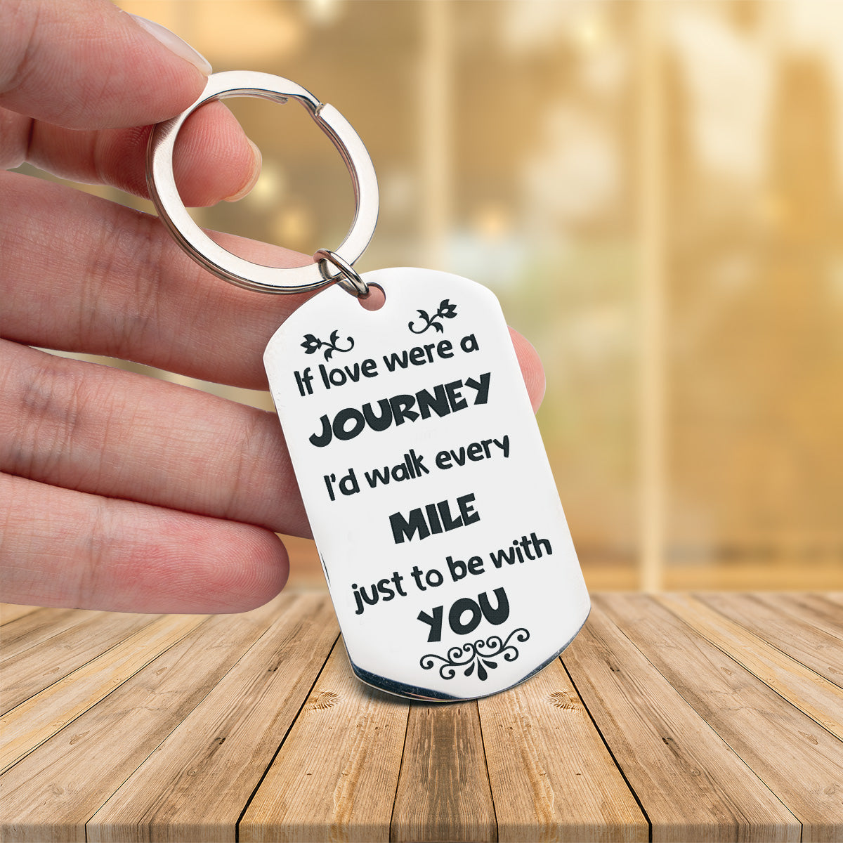 Engraved Stainless Steel Keychain | Perfect Gift for Him for Valentines Day | Durable and Stylish | To be with You