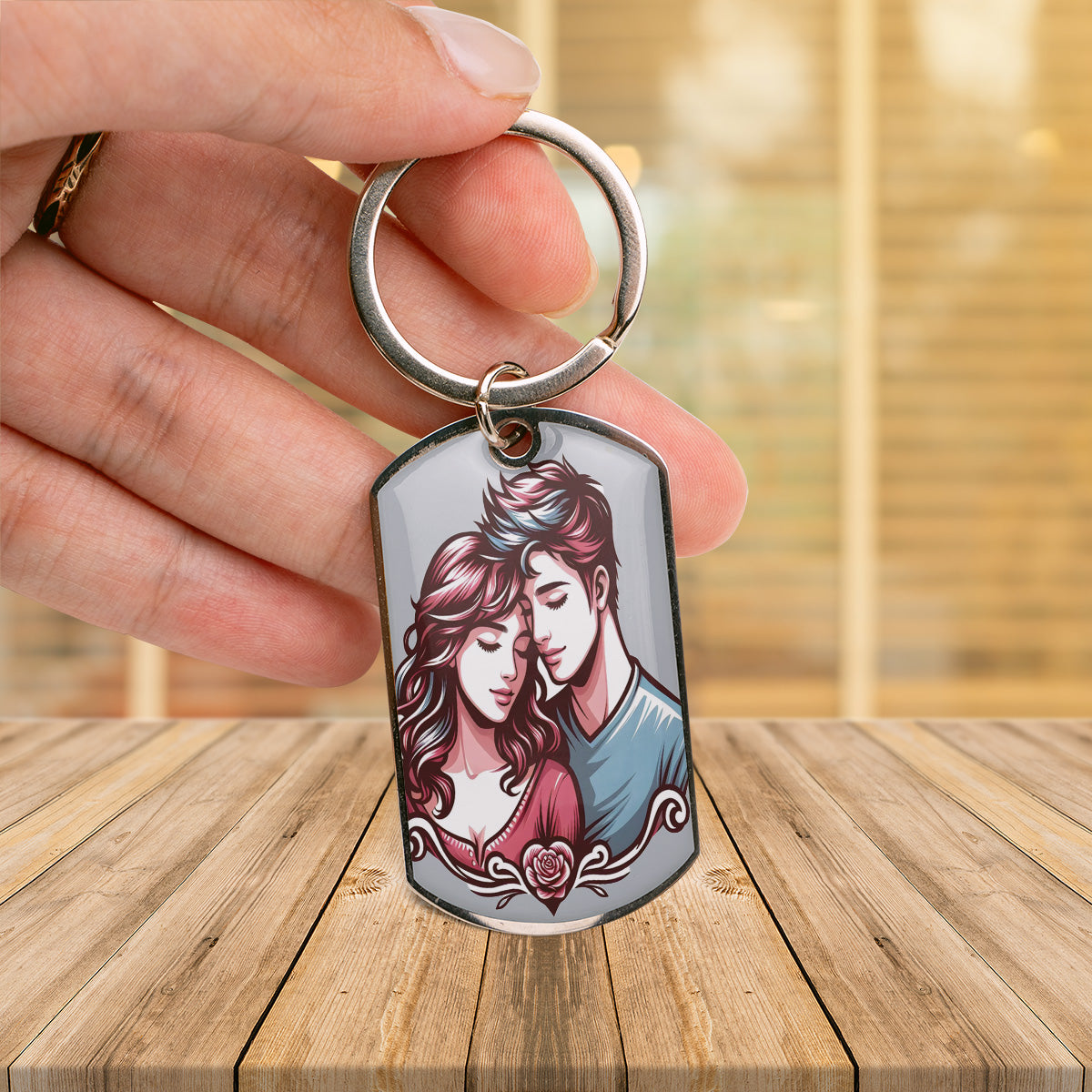 Engraved Stainless Steel Keychain | Perfect Gift for Him for Valentines Day | Durable and Stylish | To be with You