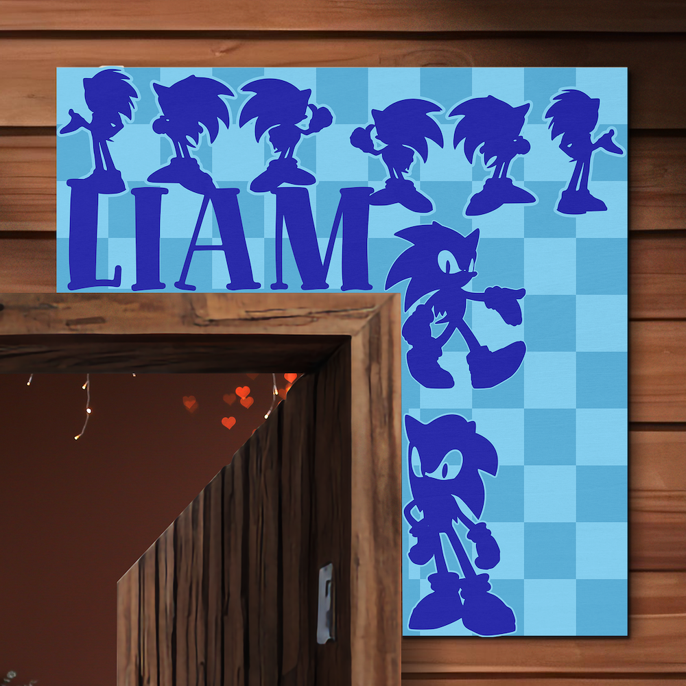 CUSTOM Wooden Door Corner | PERSONALIZED Name Sign | Single/Double Layer | 10” & 15” Sizes | Kids Room Decor | Gotta Go