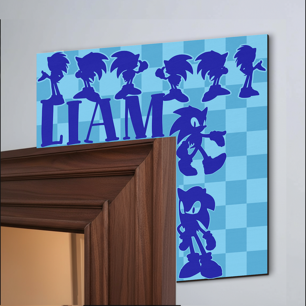 CUSTOM Wooden Door Corner | PERSONALIZED Name Sign | Single/Double Layer | 10” & 15” Sizes | Kids Room Decor | Gotta Go