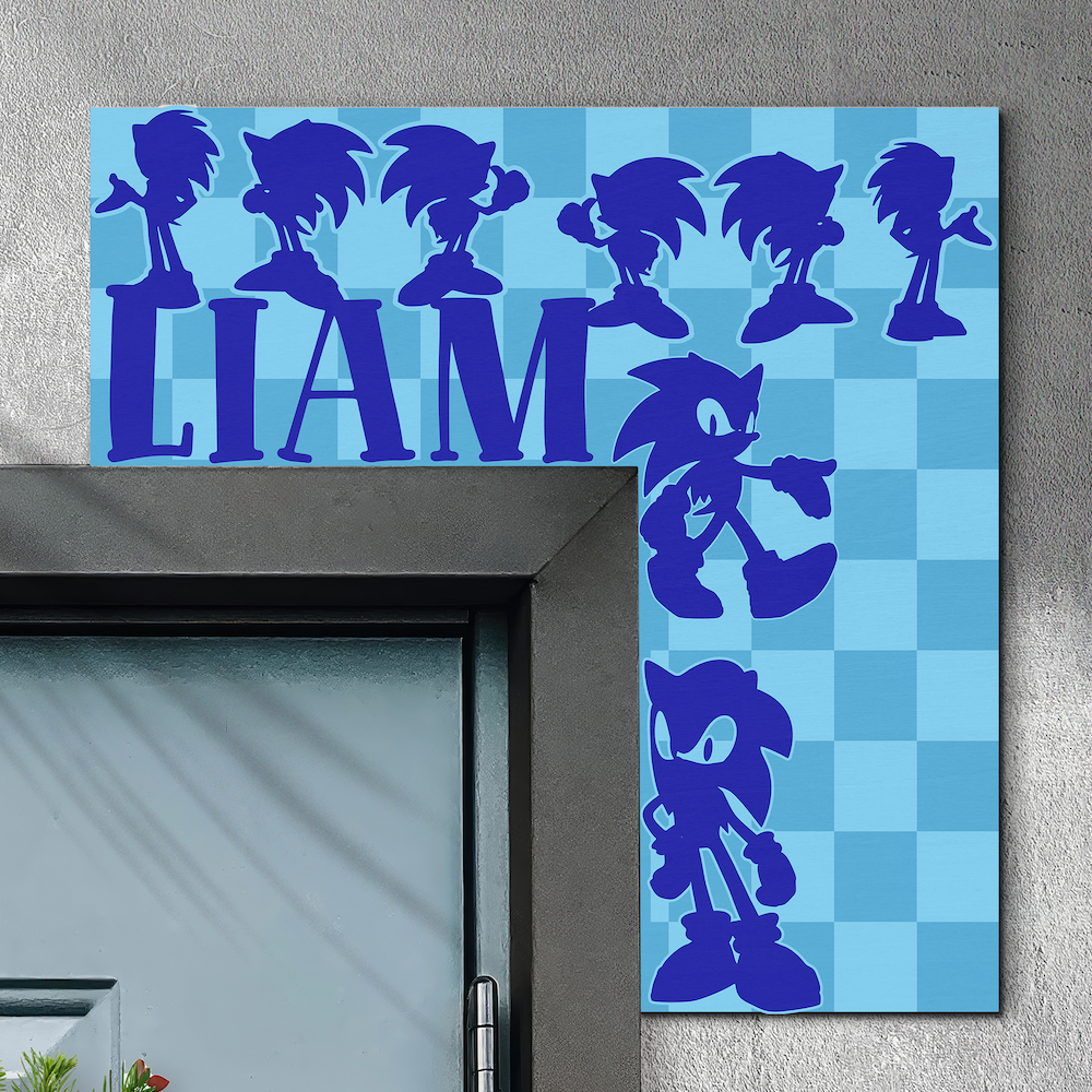 CUSTOM Wooden Door Corner | PERSONALIZED Name Sign | Single/Double Layer | 10” & 15” Sizes | Kids Room Decor | Gotta Go