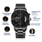 Engraved Chronograph watch | Unique Meaningful gift for Grandfather on National Grandparents Day | Sentimental Keepsake | Fishing Memories