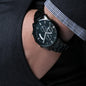 Engraved Black Chronograph Watch - Thoughtful Gift for Grandpa who has everything | Durable, Stylish, and Functional - Camping Memories