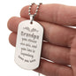 Engraved Dog Tag Necklace with Ball Chain | Personalized Unique Sentimental Gift for Grandfather who has everything | Legendary Grandpa Stories