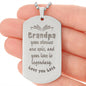 Engraved Dog Tag Necklace with Ball Chain | Personalized Unique Sentimental Gift for Grandfather who has everything | Legendary Grandpa Stories