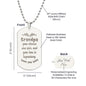 Engraved Dog Tag Necklace with Ball Chain | Personalized Unique Sentimental Gift for Grandfather who has everything | Legendary Grandpa Stories