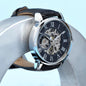 Skeleton Watch for Hubby | Openwork Timepiece with Funny Message Card | Perfect Anniversary or Birthday Gift | Favorite Lullaby