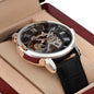 Skeleton Watch for Hubby | Openwork Timepiece with Funny Message Card | Perfect Anniversary or Birthday Gift | Favorite Lullaby