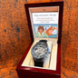 Skeleton Watch for Hubby | Openwork Timepiece with Funny Message Card | Perfect Anniversary or Birthday Gift | Favorite Lullaby