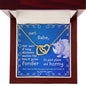 LDR Gift | Long Distance Relationship Gift for Her | Long Distance Love | Cute Funny Gift for Wife or Girlfriend | Interlocking Hearts Necklace with Message card