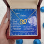 LDR Gift | Long Distance Relationship Gift for Her | Long Distance Love | Cute Funny Gift for Wife or Girlfriend | Interlocking Hearts Necklace with Message card