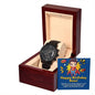 Black Chronograph Watch - The Perfect Birthday Gift for Boss | Three Dial | Water Resistant | Scratch Proof | Gift Box | Message Card | Superhero Boss