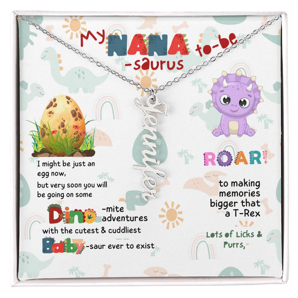 Personalized Name Necklace for Grandma who has everything | Cherished Keepsake Sentimental gift for your Grandmother | Nana-saurus