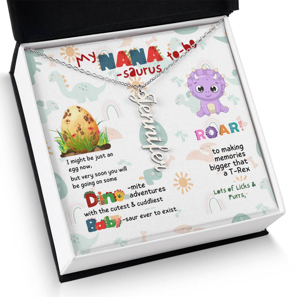 Personalized Name Necklace for Grandma who has everything | Cherished Keepsake Sentimental gift for your Grandmother | Nana-saurus