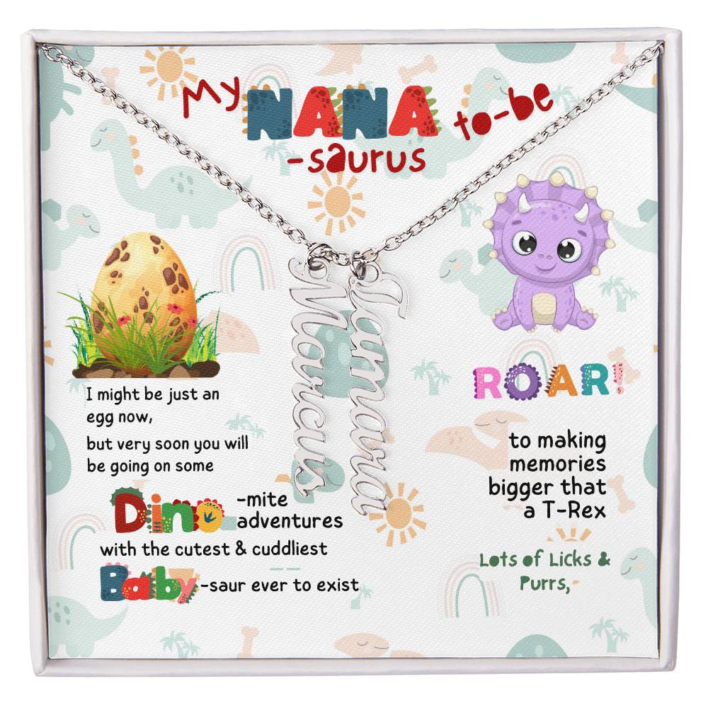 Personalized Name Necklace for Grandma who has everything | Cherished Keepsake Sentimental gift for your Grandmother | Nana-saurus