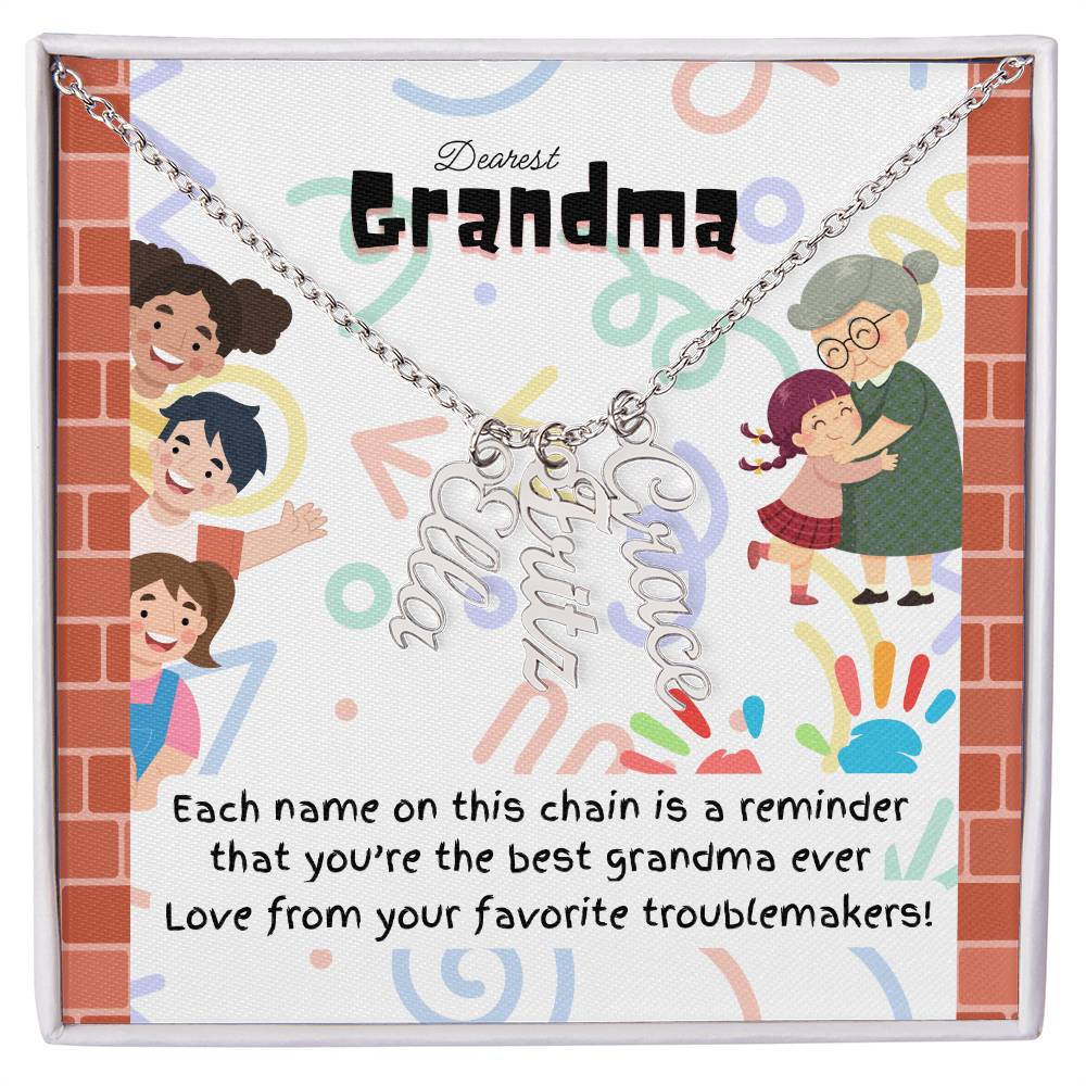 Personalized Name Necklace for Grandma who has everything | Cherished Keepsake Sentimental gift for your Grandmother | Best Grandma Ever