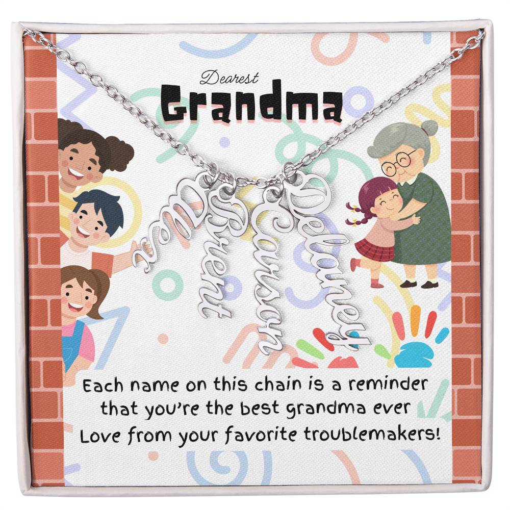 Personalized Name Necklace for Grandma who has everything | Cherished Keepsake Sentimental gift for your Grandmother | Best Grandma Ever
