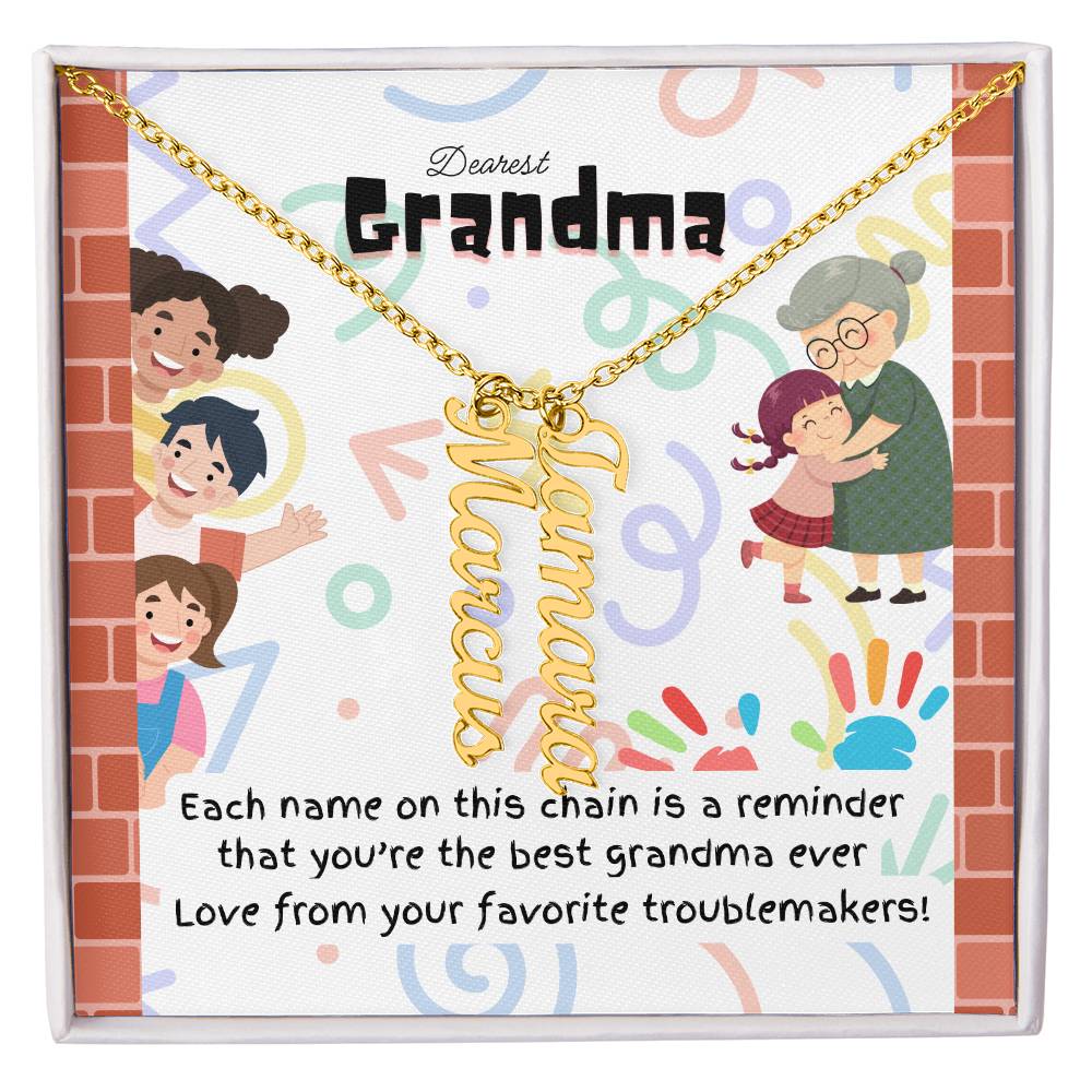 Personalized Name Necklace for Grandma who has everything | Cherished Keepsake Sentimental gift for your Grandmother | Best Grandma Ever