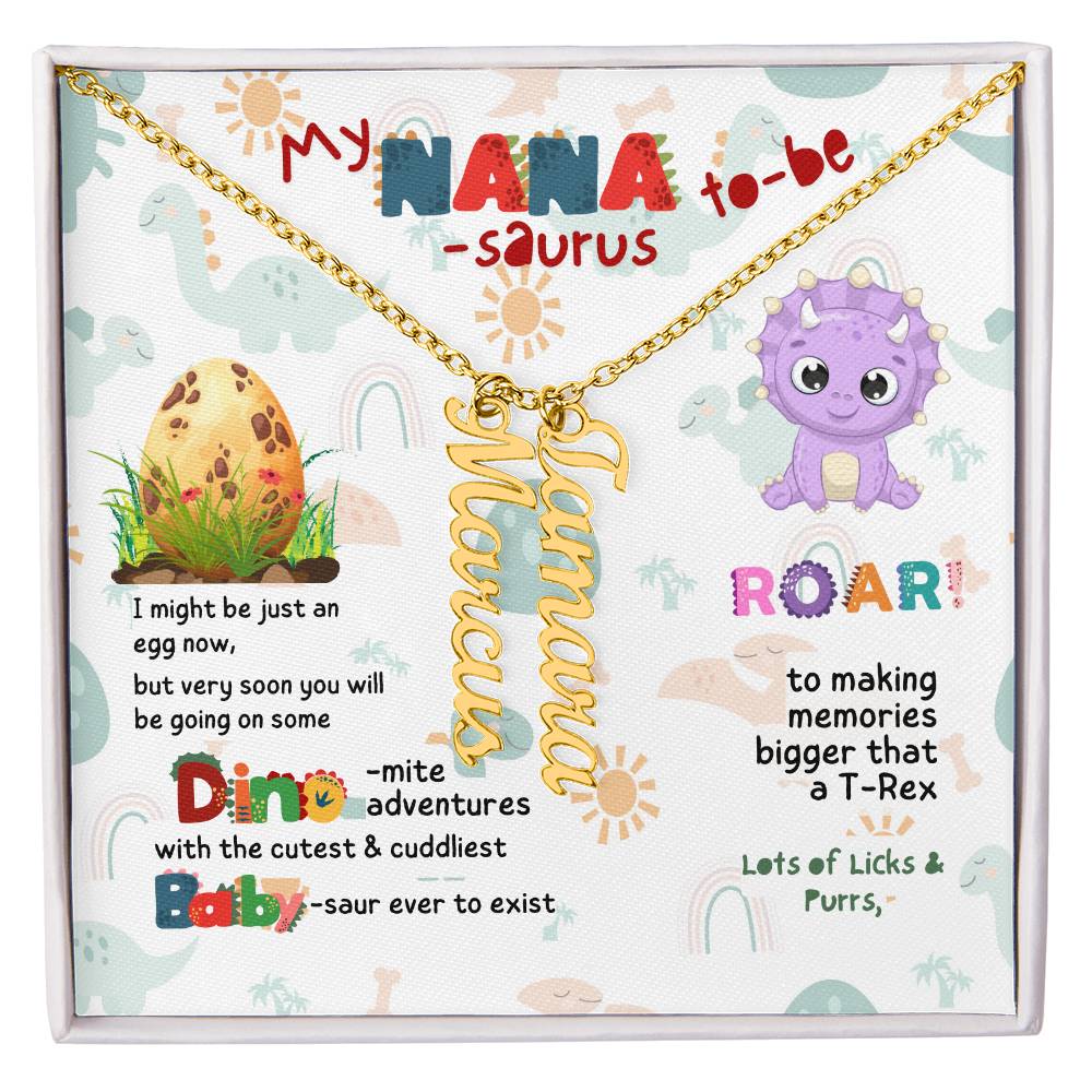 Personalized Name Necklace for Grandma who has everything | Cherished Keepsake Sentimental gift for your Grandmother | Nana-saurus