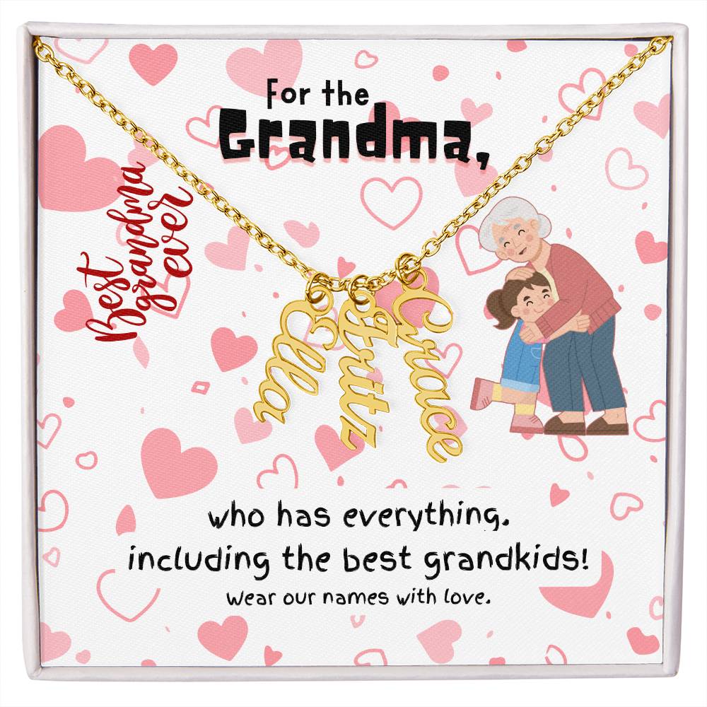 Personalized Name Necklace for Grandma who has everything | Cherished Keepsake Sentimental gift for your Grandmother | The Best Grandkids