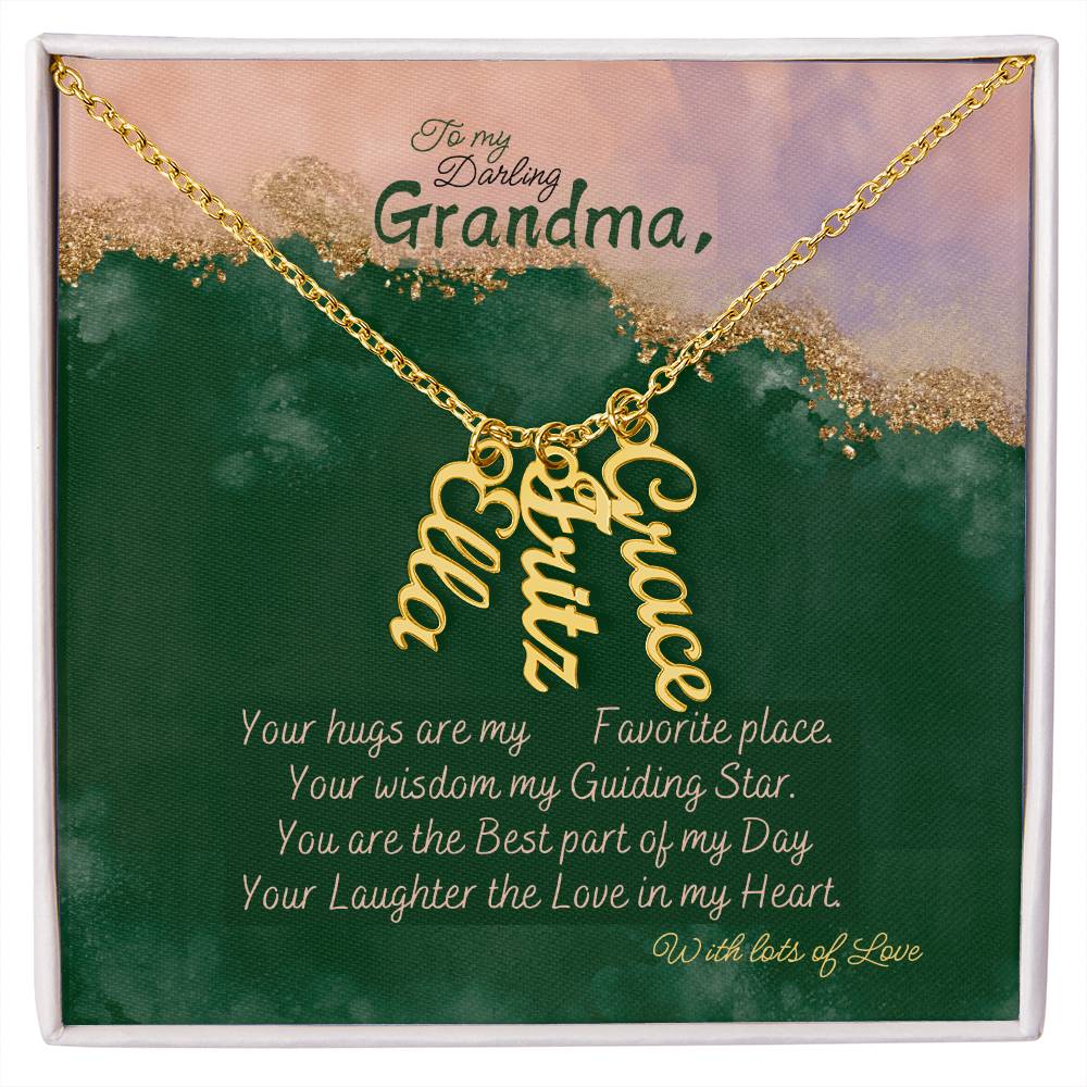 Personalized Name Necklace for Grandma who has everything | Cherished Keepsake Sentimental gift for your Grandmother | Elegant Love