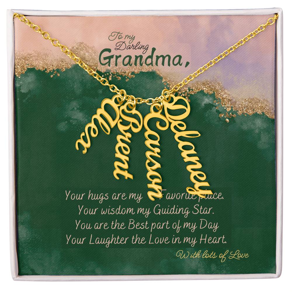 Personalized Name Necklace for Grandma who has everything | Cherished Keepsake Sentimental gift for your Grandmother | Elegant Love