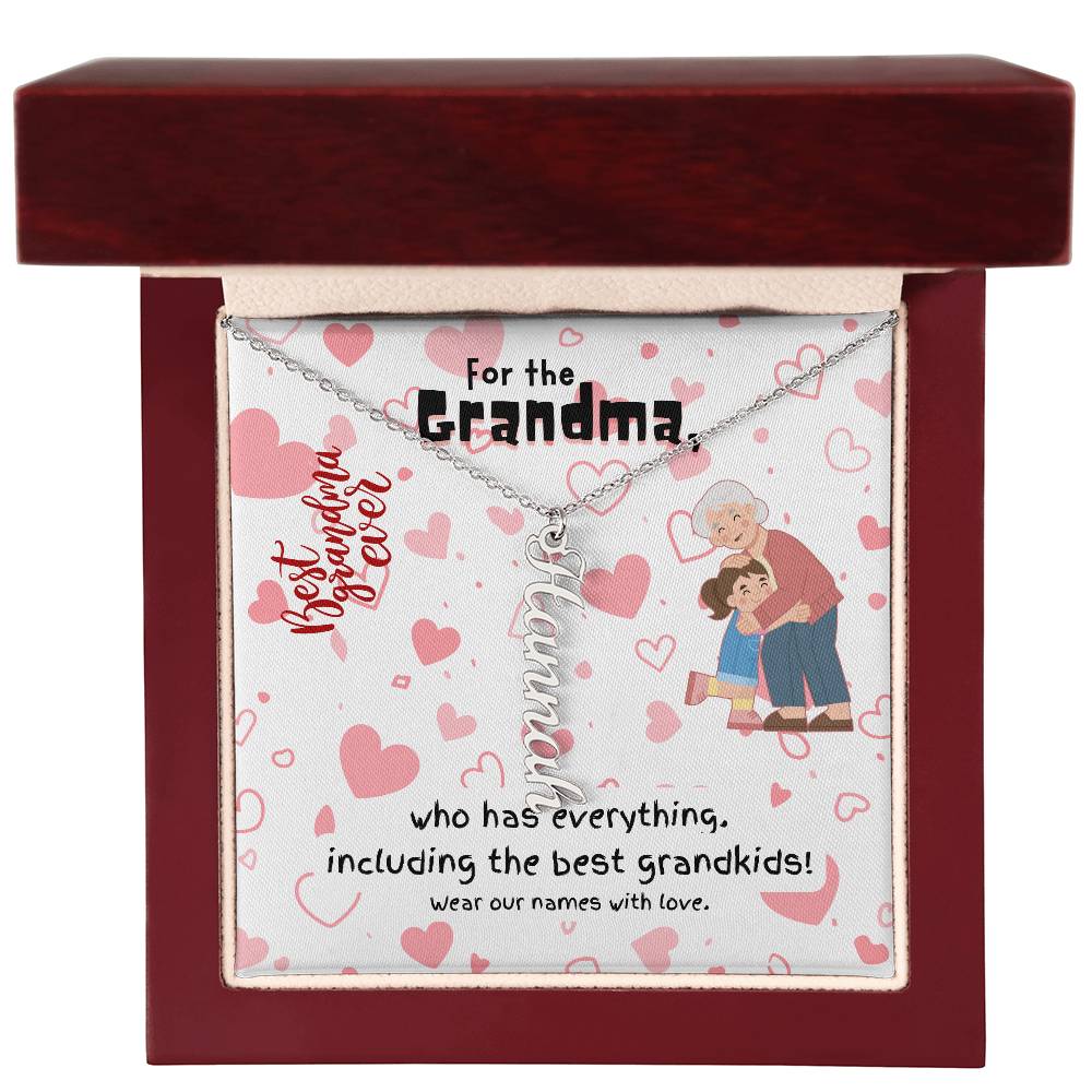 Personalized Name Necklace for Grandma who has everything | Cherished Keepsake Sentimental gift for your Grandmother | The Best Grandkids