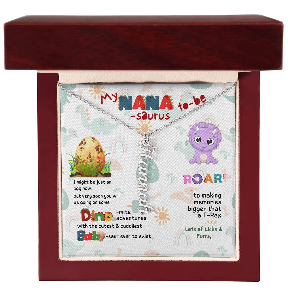 Personalized Name Necklace for Grandma who has everything | Cherished Keepsake Sentimental gift for your Grandmother | Nana-saurus