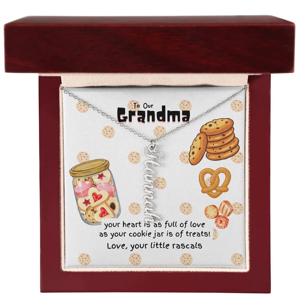 Personalized Name Necklace for Grandma who has everything | Cherished Keepsake Sentimental gift for your Grandmother | Cookie Jar Love