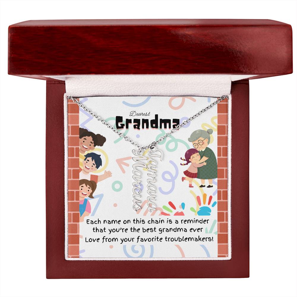 Personalized Name Necklace for Grandma who has everything | Cherished Keepsake Sentimental gift for your Grandmother | Best Grandma Ever