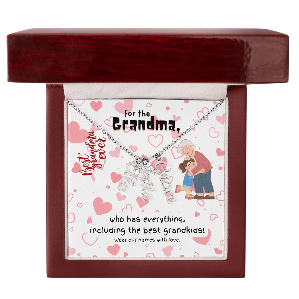 Personalized Name Necklace for Grandma who has everything | Cherished Keepsake Sentimental gift for your Grandmother | The Best Grandkids