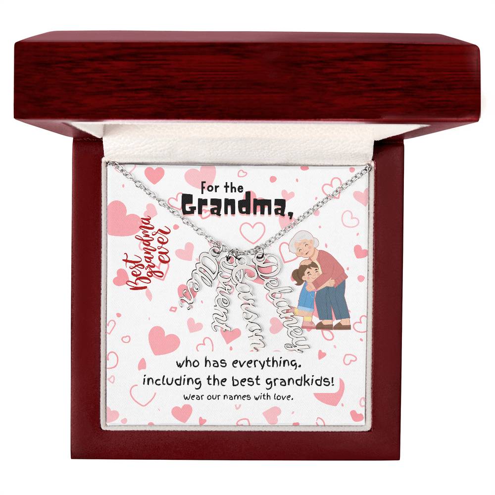 Personalized Name Necklace for Grandma who has everything | Cherished Keepsake Sentimental gift for your Grandmother | The Best Grandkids