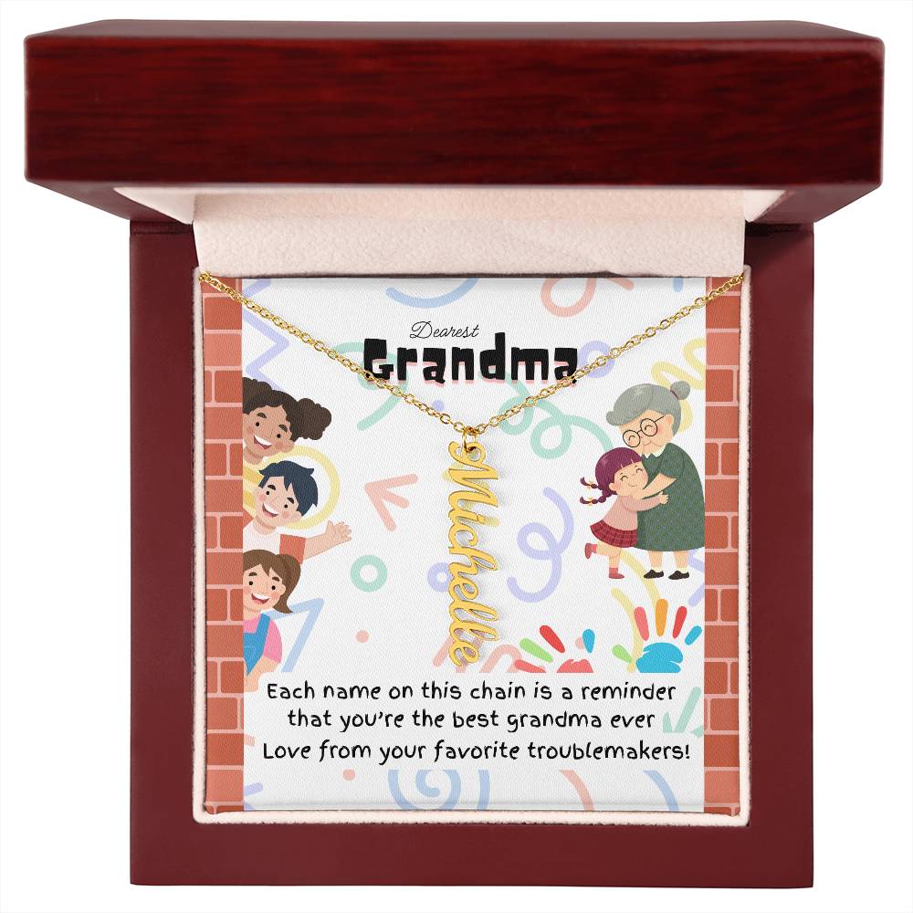 Personalized Name Necklace for Grandma who has everything | Cherished Keepsake Sentimental gift for your Grandmother | Best Grandma Ever