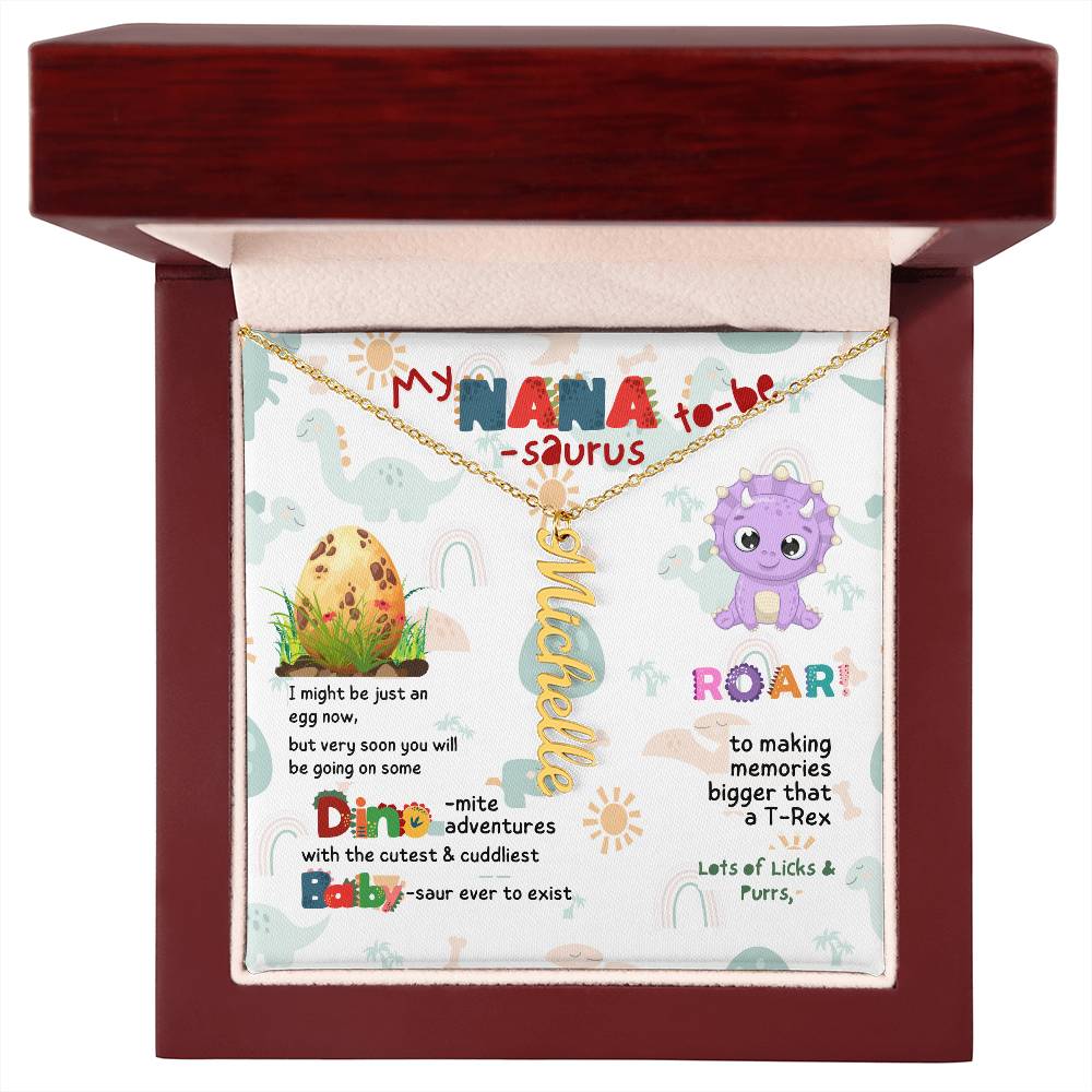 Personalized Name Necklace for Grandma who has everything | Cherished Keepsake Sentimental gift for your Grandmother | Nana-saurus
