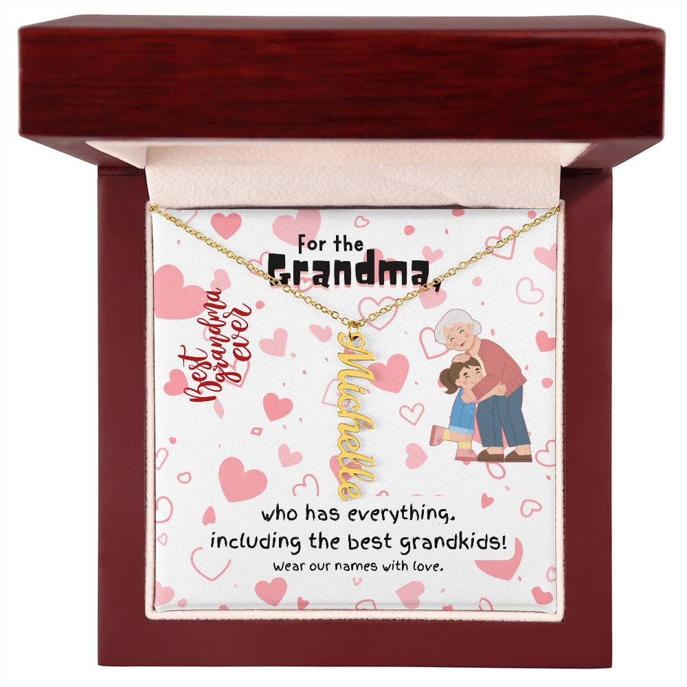 Personalized Name Necklace for Grandma who has everything | Cherished Keepsake Sentimental gift for your Grandmother | The Best Grandkids