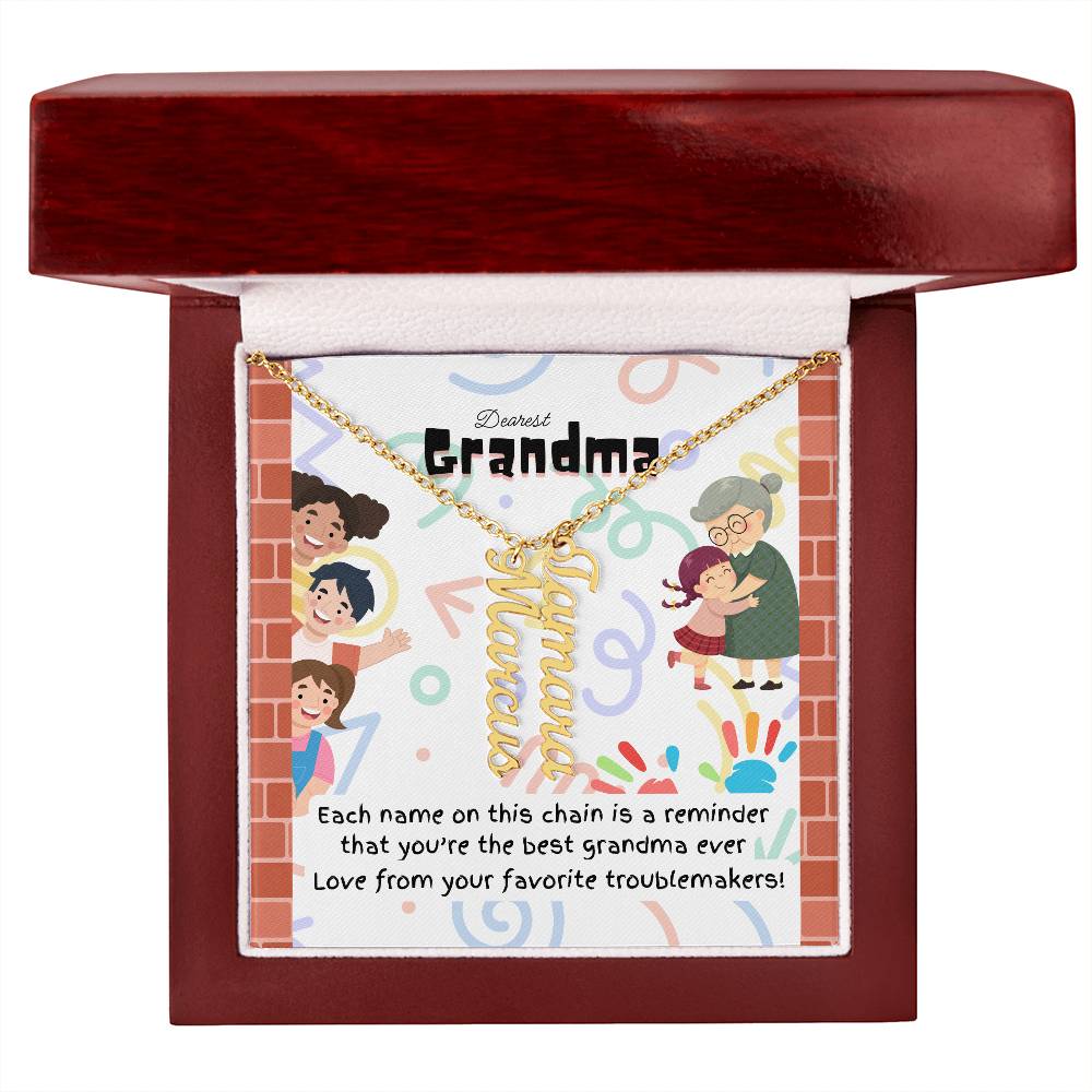 Personalized Name Necklace for Grandma who has everything | Cherished Keepsake Sentimental gift for your Grandmother | Best Grandma Ever