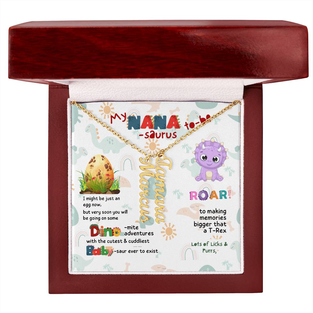 Personalized Name Necklace for Grandma who has everything | Cherished Keepsake Sentimental gift for your Grandmother | Nana-saurus