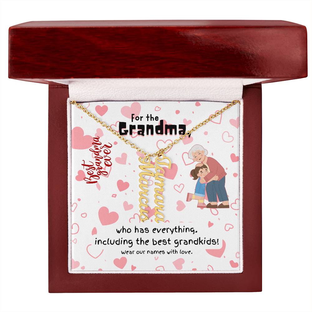 Personalized Name Necklace for Grandma who has everything | Cherished Keepsake Sentimental gift for your Grandmother | The Best Grandkids