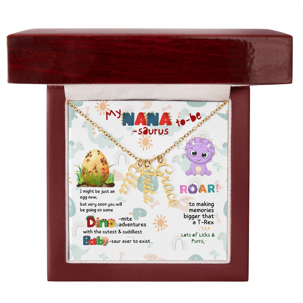 Personalized Name Necklace for Grandma who has everything | Cherished Keepsake Sentimental gift for your Grandmother | Nana-saurus