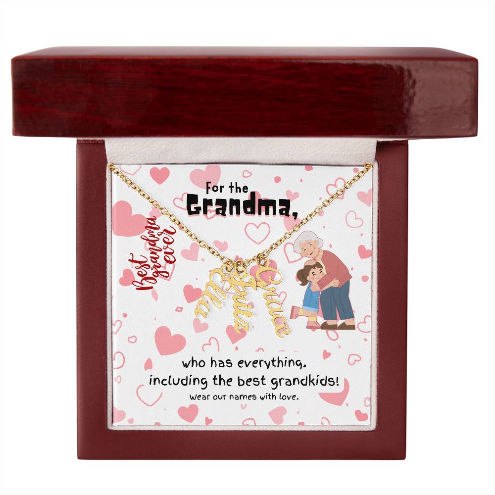 Personalized Name Necklace for Grandma who has everything | Cherished Keepsake Sentimental gift for your Grandmother | The Best Grandkids