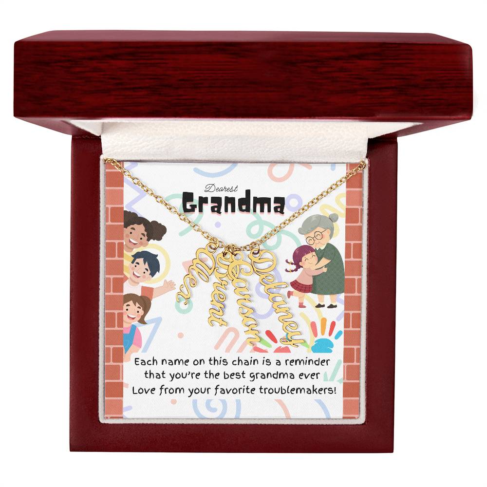 Personalized Name Necklace for Grandma who has everything | Cherished Keepsake Sentimental gift for your Grandmother | Best Grandma Ever