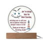 Grandparent day Gift for Gramps | Thoughtful Cute present for Grandpa who has everything | LED Acrylic Plaque | Raised Eyebrows
